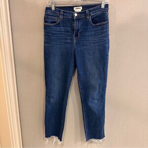 L’Agence sada High Rise slim Cropped Jeans in laguna
